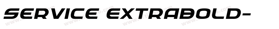 Service ExtraBold字体转换